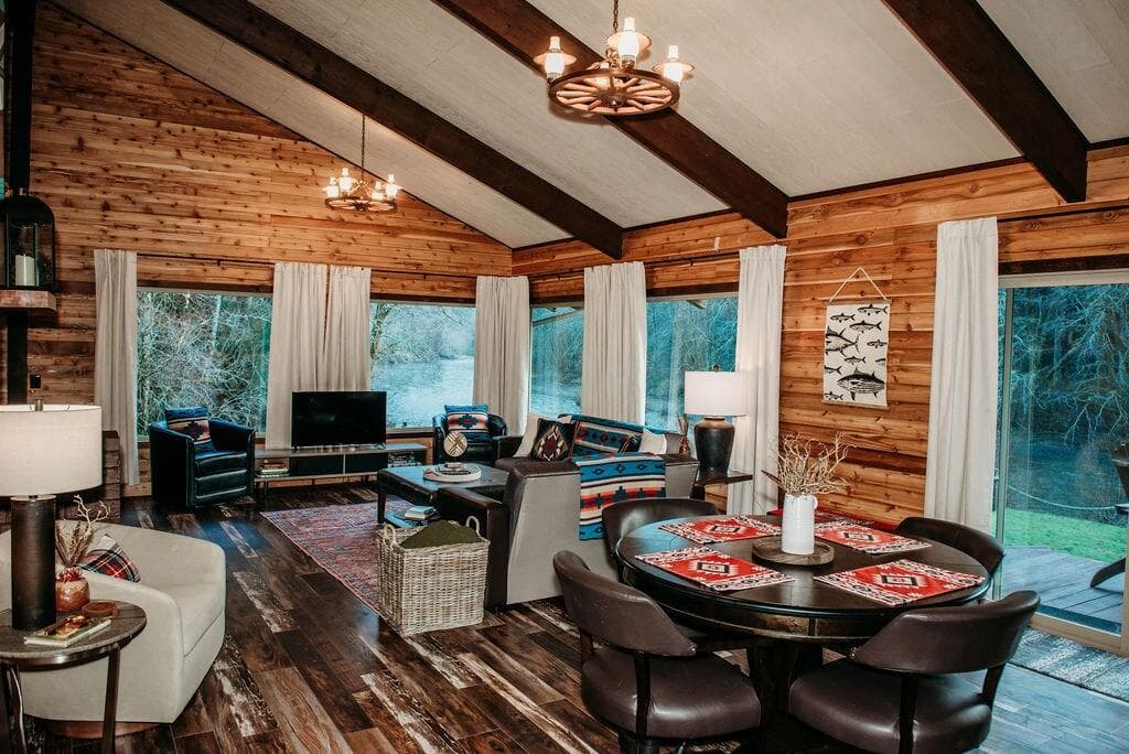 The best view on the property!  A breathtaking river view from the comfort of the living room.